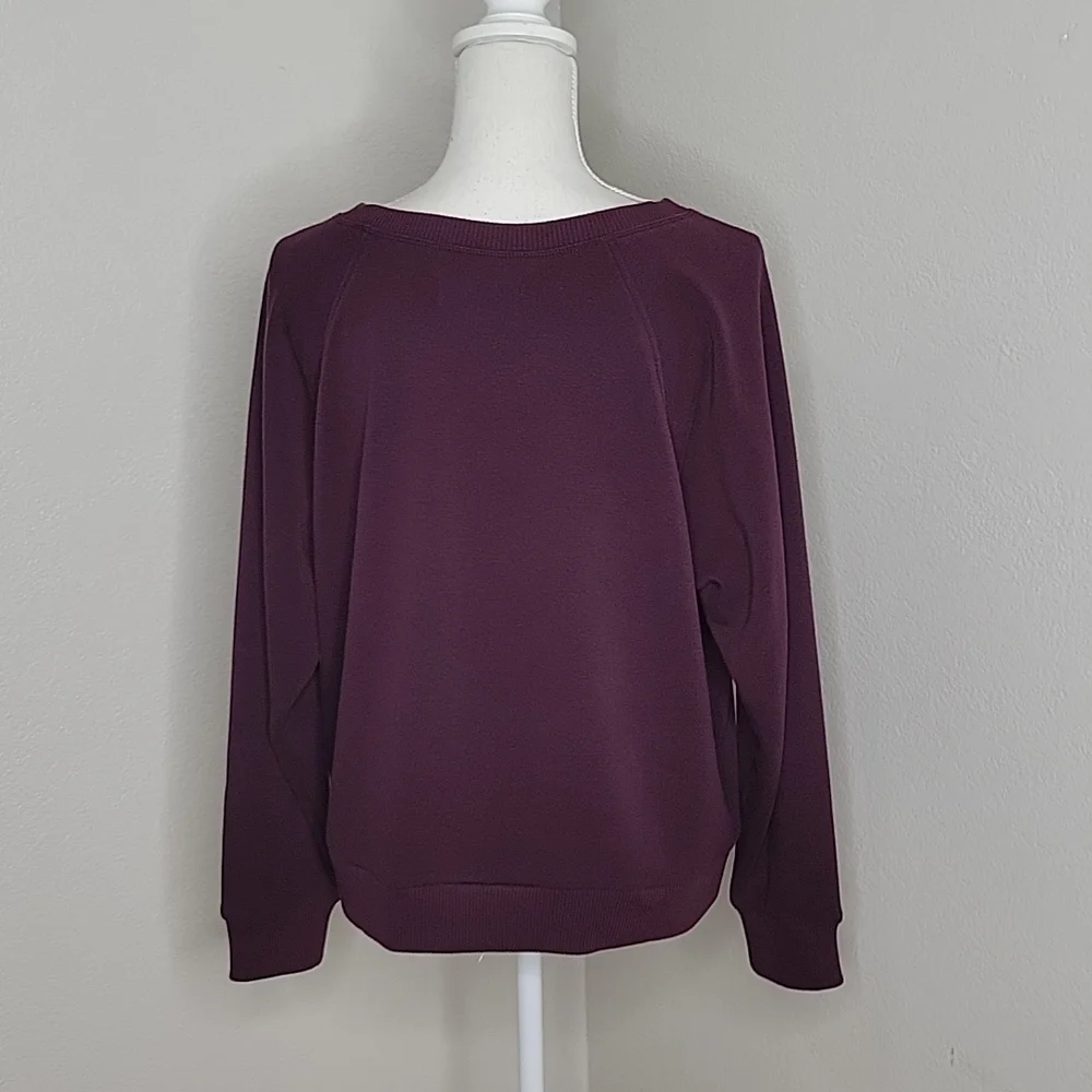 Victoria Secret Pull Over Maroon Sweatshirt - Picture 3 of 11